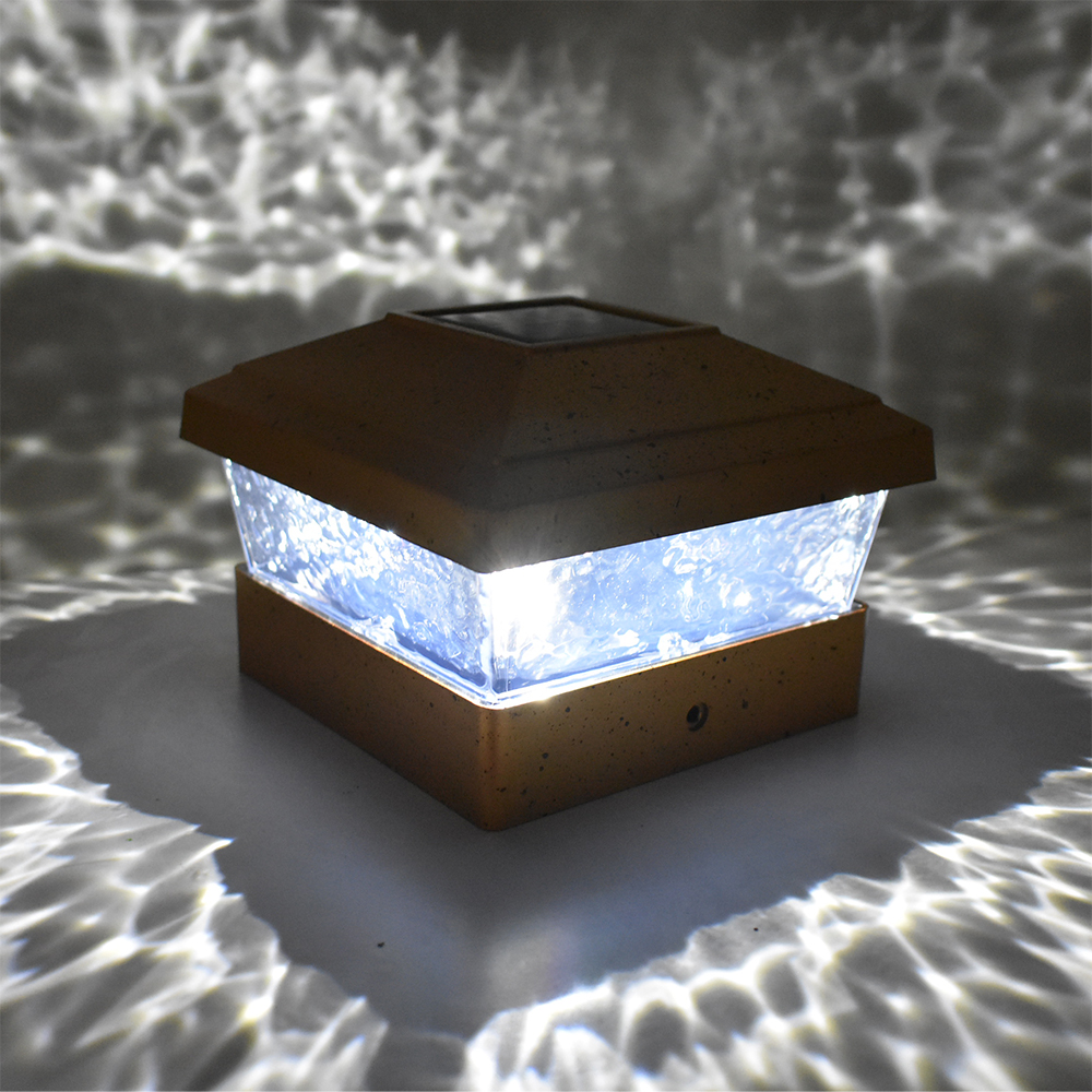 18 Copper Outdoor 5 x 5 Solar LED Post Deck Cap Square Fence Light